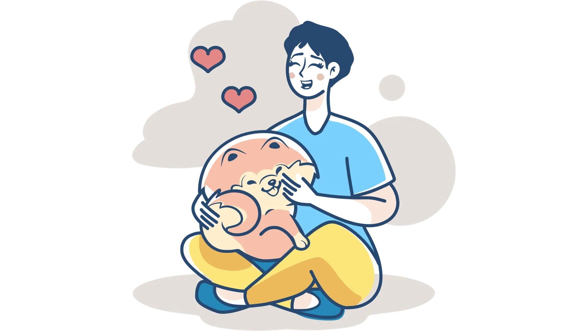 Pomerania con pelo folto e lucido che viene spazzolato, simbolo della cura e gestione quotidiana della razza.