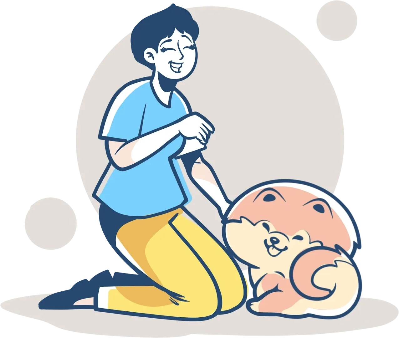 A family choosing a Pomeranian puppy at an ethical boutique breeding estate - Guide to the mindful selection of a Pomeranian.